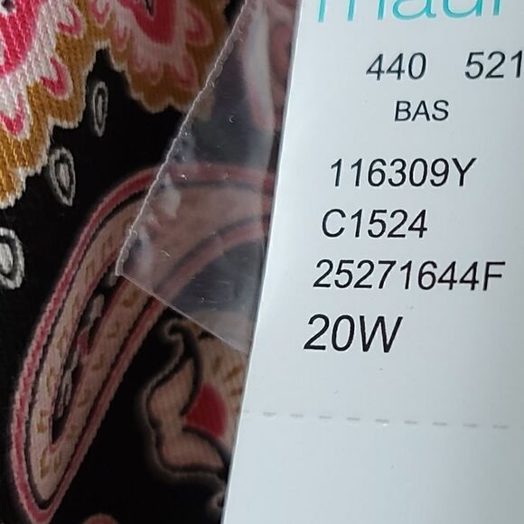 20W Boho Pink Paisley Wrap Skirt Midi Lightweight - Picture 11 of 11